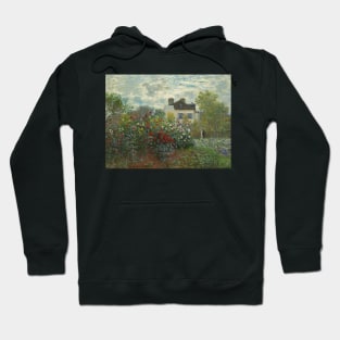 The Artist's Garden in Argenteuil (A Corner of the Garden with Dahlias) by Claude Monet Hoodie